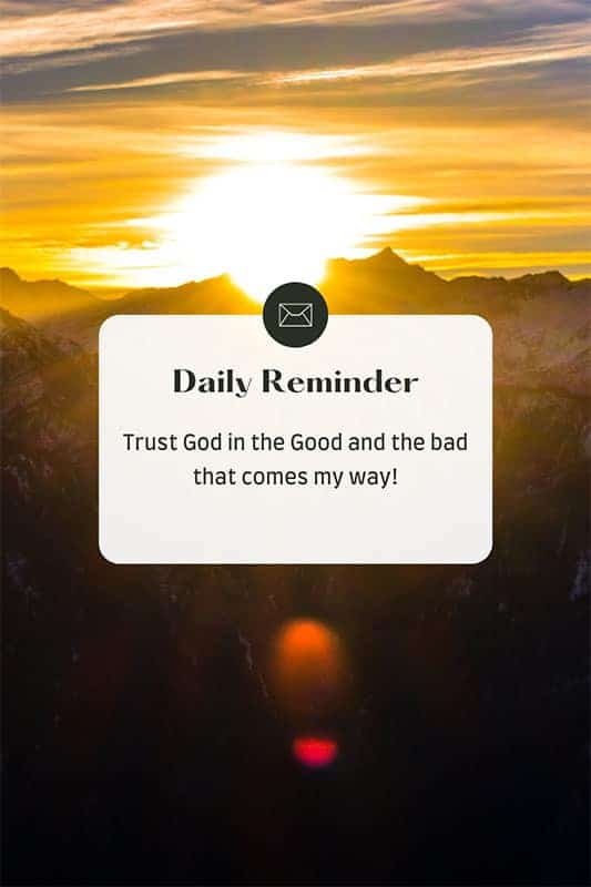 Reminder To Trust God